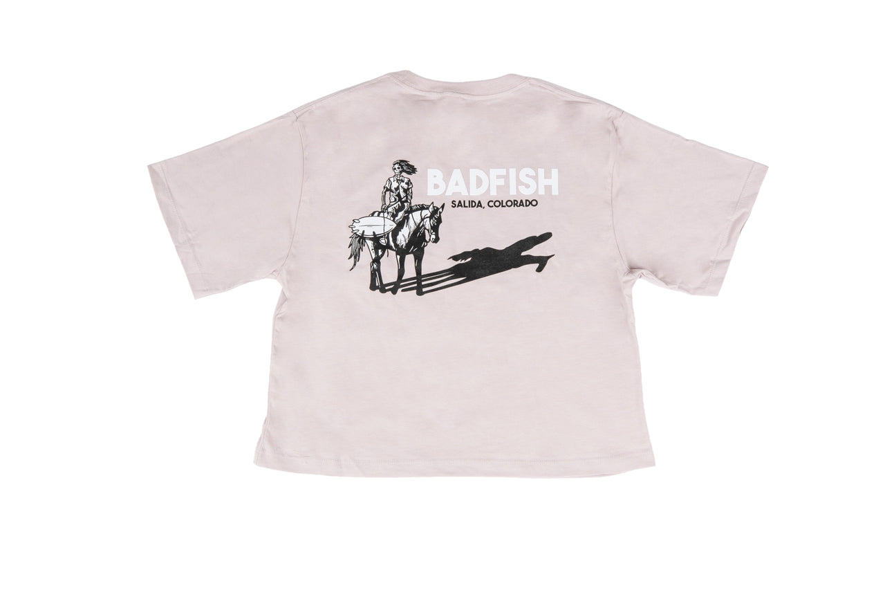 Badfish Skeleton Cowboy Shadow Women's Crop T